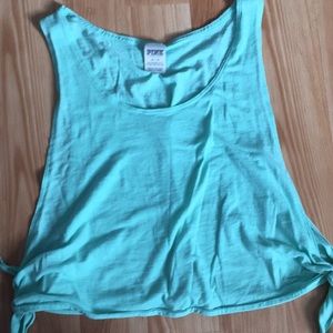 Victoria Secret Pink Muscle teal Tank top